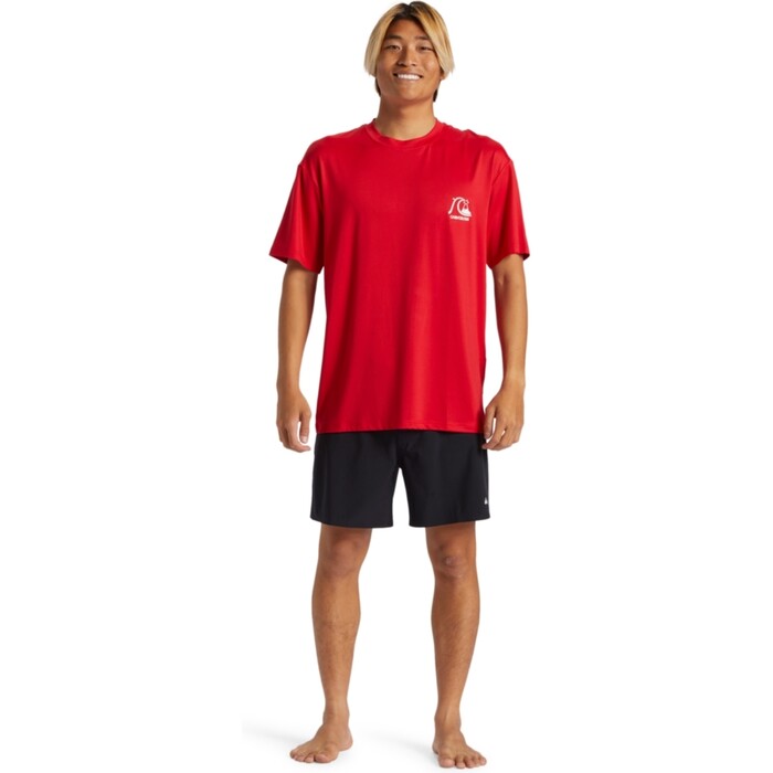 Quiksilver Hombres 2024 DNA Bubble Logo Surf Camiseta Manga Corta AQYWR03186 - Salsa